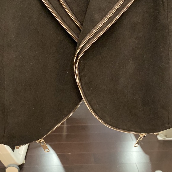 Bianca Black Suede Blazer Size Medium - Picture 6 of 8